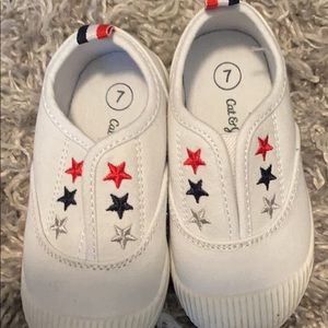 Cat and jack red white blue shoes